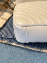 Gucci Bag, White Leather GG Marmont Small Shoulder Bag