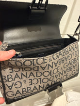 Dolce & Gabbana Bag, Grey & Black Jacquard Messenger Bag