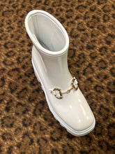 Gucci Shoes, White Horsebit Rubber Boots (size 40)