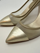 Chanel Shoes, Gold Leather Mesh Pumps (size 39)