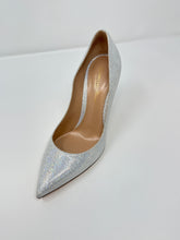 Gianvito Rossi Shoes, Silver Glitter 105 Leather Pumps (size 35.5)