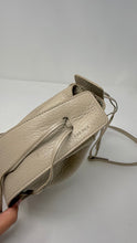 The Row Bag, Cream Pebbled Leather Drawstring Bucket Bag