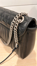 Gucci Bag, Black Calfskin Matelasse Aria Medium GG Marmont Shoulder Bag