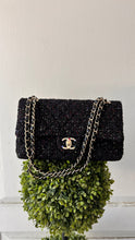 Chanel Bag, Black Sequin & Tweed Medium Double Flap Bag