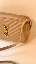Saint Laurent Bag, Dark Beige Quilted Leather Lou Medium YSL Camera Bag