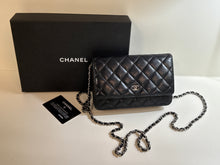 Chanel Bag, 2018 Black Lambskin Quilted Wallet On Chain