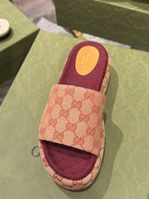 Gucci Shoes, Monogram Canvas GG Monogram Angelina Platform Slide Sandals (size 38)