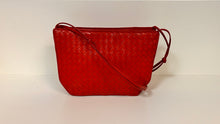 Bottega Veneta Bag, Red Nappa Intrecciato Leather Crossbody