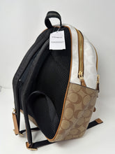 Coach Bag, Signature Canvas & Tan Leather Court Backpack