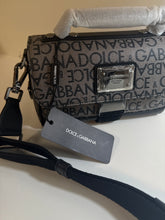 Dolce & Gabbana Bag, Grey & Black Jacquard Messenger Bag