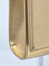 Saint Laurent Bag, Gold Metallic Leather Classic Monogram Tassel Small Flap Kate Bag