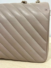Chanel Bag, Taupe Calfskin Chevron Quilted Medium Statement Flap Bag
