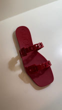 Gucci Shoes, Red Rubber Slide Sandals (size 41)