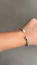 David Yurman Sterling Silver Classic Cable Bracelet with Pearl and 14k Gold, 5mm