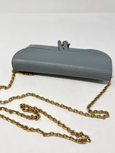 Christian Dior Bag, Blue Calfskin Saddle Chain Pouch
