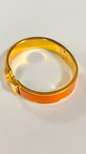 Hermès Orange & Gold H Clic Clac Bracelet