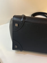 Celine Bag, Black Drummed Calfskin Luggage Tote