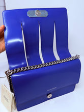 Alexander McQueen Bag, Blue Calfskin Small Slash Bag