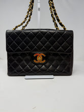 Chanel Bag, 1997 Black Lambskin Quilted XL Jumbo Single Flap