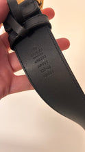 Gucci GG Gold Marmont Black Leather Belt (size 120)
