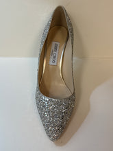 Jimmy Choo Shoes, Silver Glitter Pumps (size 40.5)