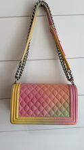 Chanel Bag, 2017 Rainbow Quilted Caviar Medium Boy Bag