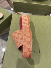 Gucci Shoes, Monogram Canvas GG Monogram Angelina Platform Slide Sandals (size 38)