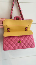 Chanel Bag, 2021 Pink & Yellow Quilted Lambskin Small Classic Double Flap Bag