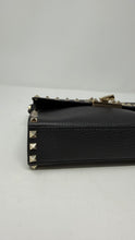 Valentino Bag, Black Pebbled Leather Rockstud Medium Shoulder Bag