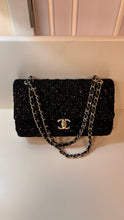 Chanel Bag, Black Sequin & Tweed Medium Double Flap Bag
