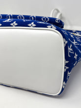 Louis Vuitton Bag, Limited Edition Blue & White Jacquard Velvet Monogram Neverfull MM