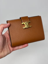 Celine Tan Grained Calfskin Triomphe Medium Strap Nino Wallet