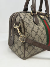 Gucci Bag, GG Supreme Monogram Web Small Ophidia Boston Bag