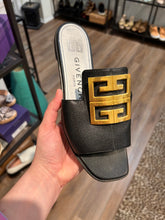 Givenchy Bag, Black 4G Flat Leather Sandals (size 38)