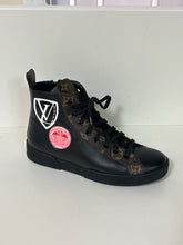 Louis Vuitton Shoes, Black Calfskin Monogram Checkpoint Sneakers (size 36)