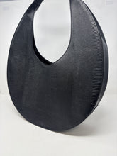 Staud Bag, Black Lizard Embossed Leather Large Moon Bag