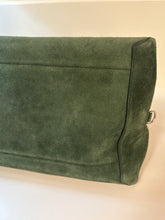 Celine Bag, Forest Green Suede Bowling Bag