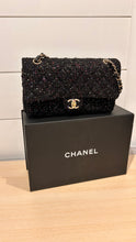 Chanel Bag, Black Sequin & Tweed Medium Double Flap Bag