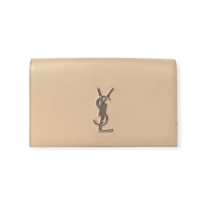 Saint Laurent Bag, Nude Grain De Poudre Classic Kate Monogram Clutch