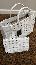 MCM Bag, White Leather München Monogram Large Tote