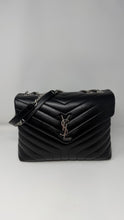 Saint Laurent Bag, Black Quilted Leather Loulou Medium Chain Bag