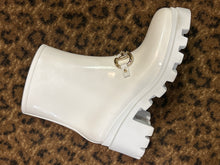 Gucci Shoes, White Horsebit Rubber Boots (size 40)