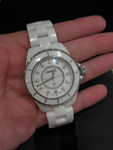 Chanel J12 Chronograph White Ceramic & Stainless Steel with Diamonds