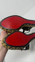 Christian Louboutin Shoes, Nappa Silk Leopard Wedges (size 38)