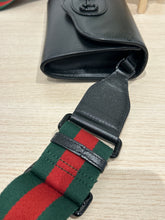 Gucci Bag, Black Azalea Calfskin Web Mini Horsebit Chain Bag