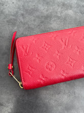 Louis Vuitton Red Empreinte Monogram Leather Zippy Wallet