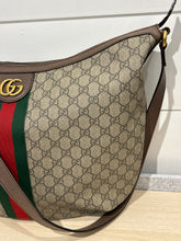 Gucci Bag, GG Supreme Monogram Web Ophidia Half Moon Hobo Crossbody