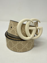 Gucci White GG Canvas Belt (size 85)