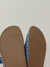 Fendi Shoes, FF Embroidered Denim Dual Buckle Slide Sandals (size 36)