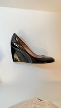 Gucci Shoes, Black Patent Leather Wedges (size 40)